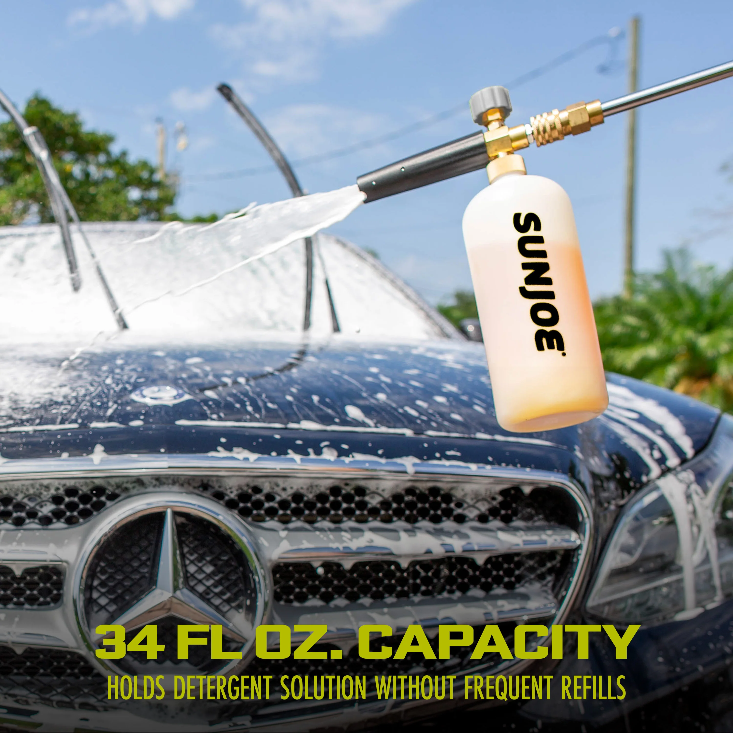 Sun Joe SPX-FC34-MAX Foam Cannon for SPX Series Electric Pressure Washers 34 Oz. | 1/4" Quick Connector | Adjustable Spray Nozzle - Image 5