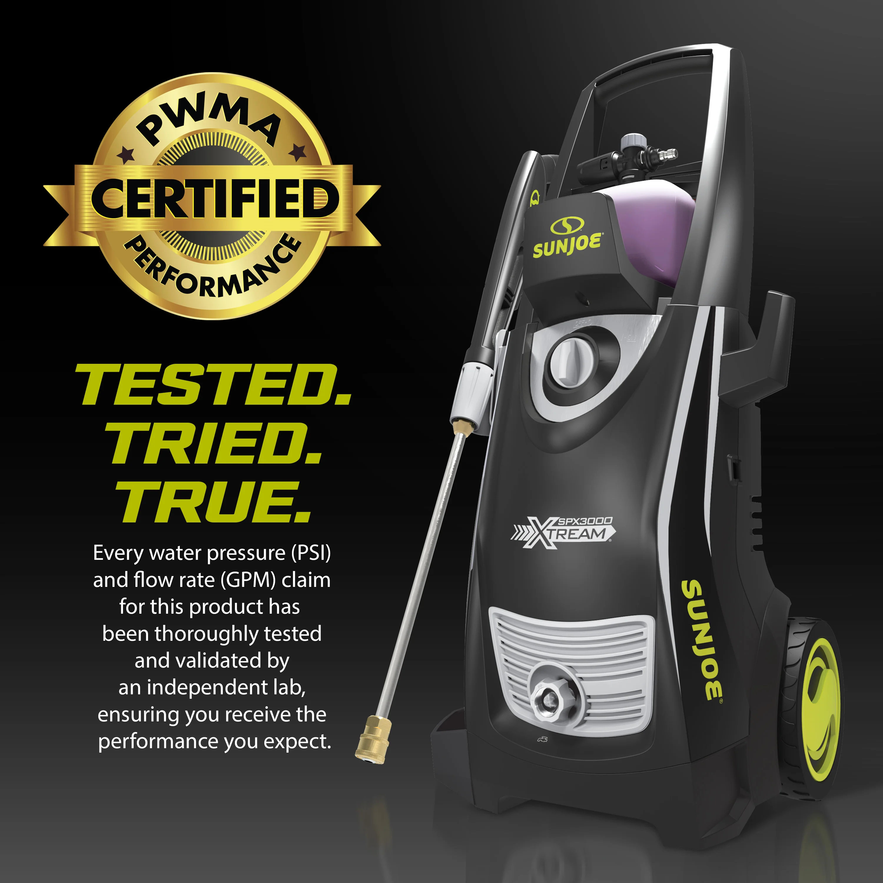Sun Joe SPX3000®-XT1 XTREAM Clean 2200 PSI Certified Rated Electric Pressure Washer | 1.1 GPM | 14.9 Amp | Bonus Accessories - Image 3