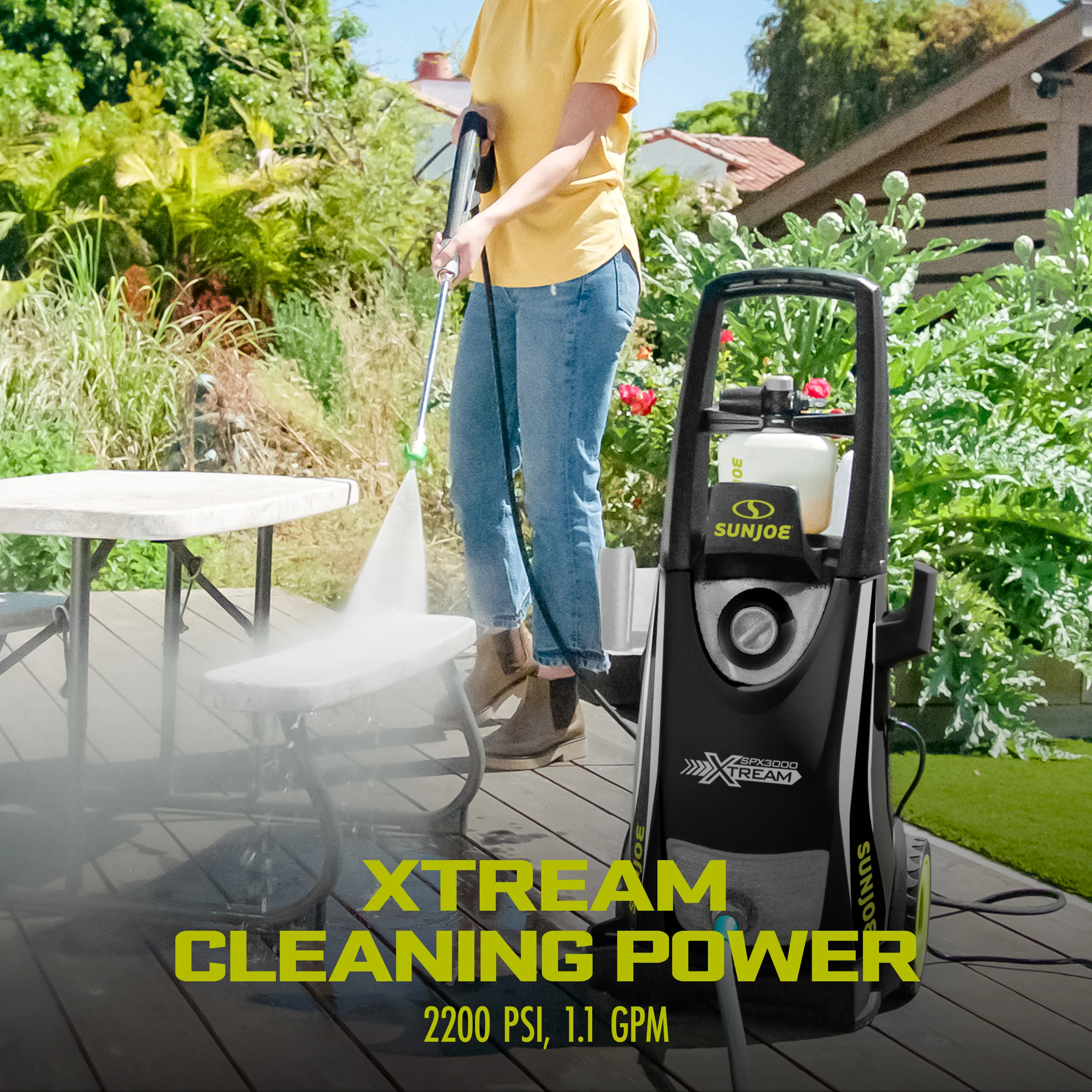 Sun Joe SPX3000®-XT1 XTREAM Clean 2200 PSI Certified Rated Electric Pressure Washer | 1.1 GPM | 14.9 Amp | Bonus Accessories - Image 6