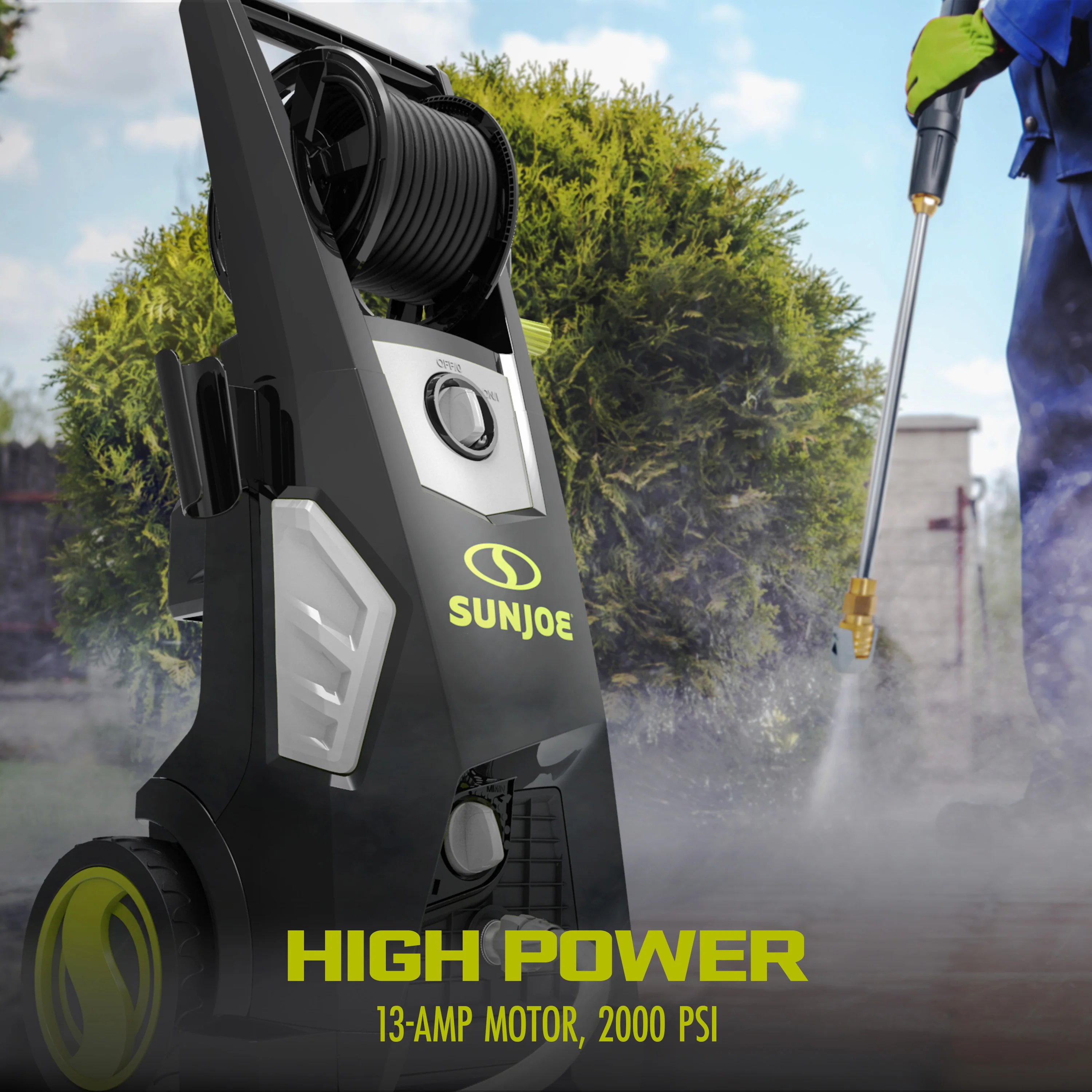Sun Joe SPX3501 Certified Rated 2000 PSI Electric Pressure Washer | 1.1 GPM | Hose Reel | Brushless Induction - Image 5