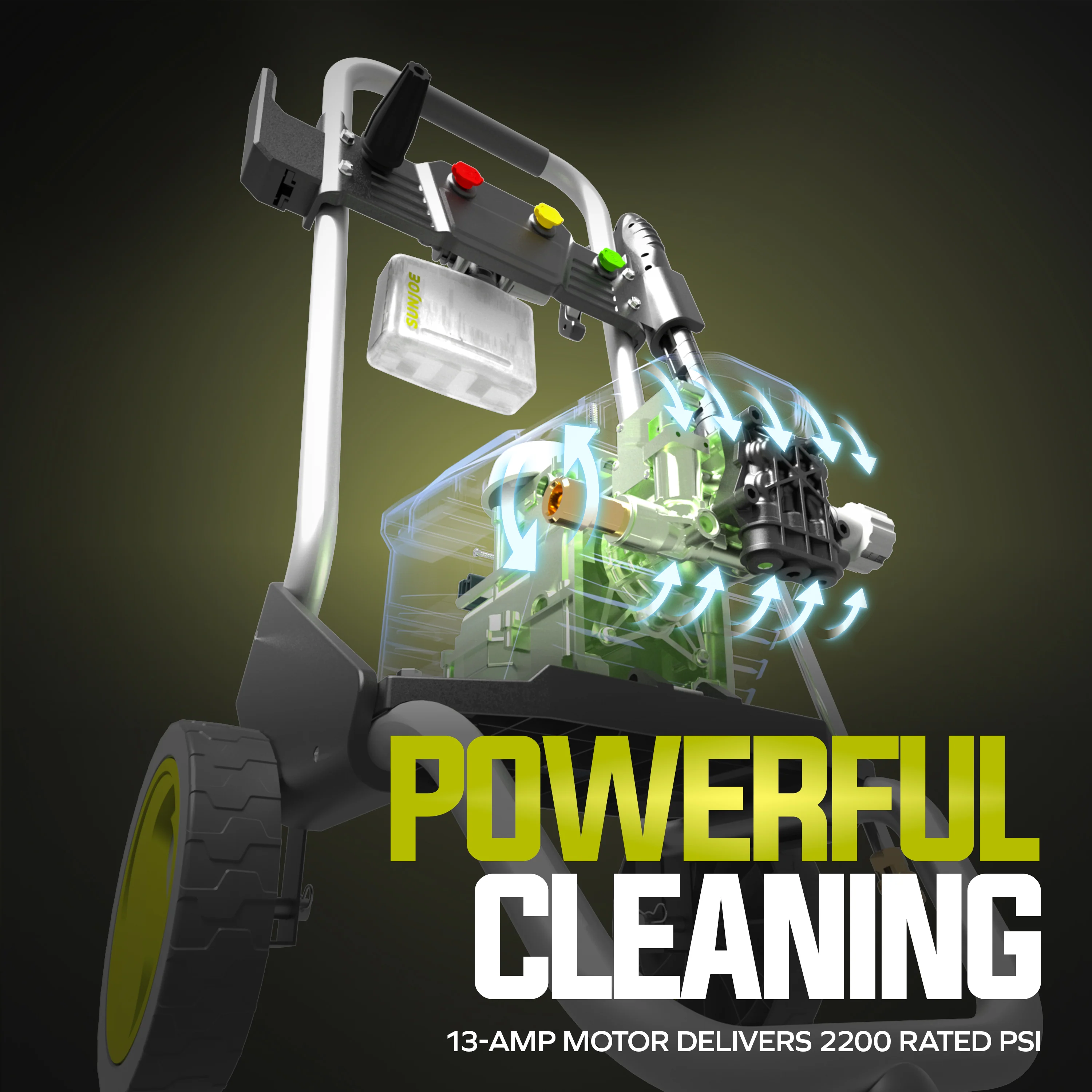Sun Joe SPX7000-MAX Certified Rated 2200 PSI Electric Pressure Washer | Foam Cannon + Turbo Nozzle | 1.1 Rated GPM | 13-Amp - Image 4
