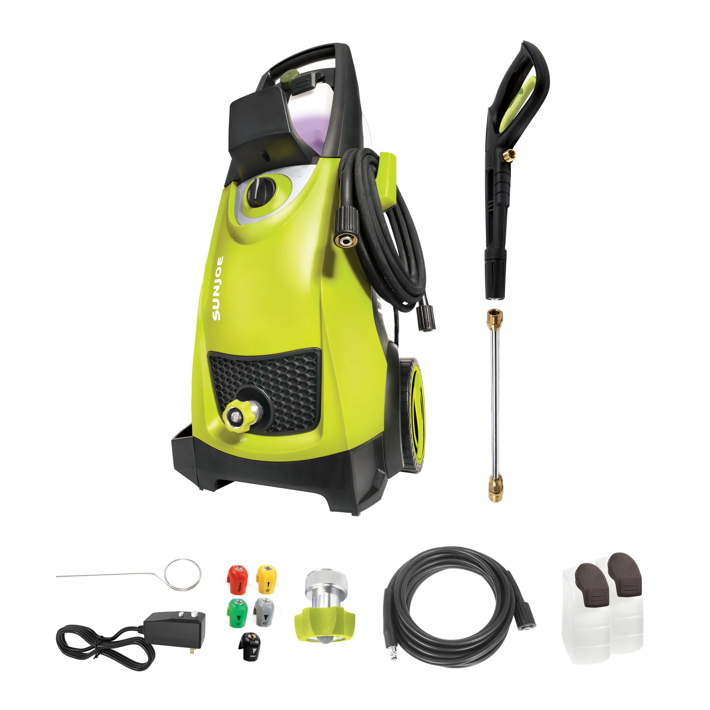 Sun Joe Foam Cannon Starter Bundle | W/ Electric Pressure Washer, 34 oz Foam Cannon, and Auto Wash | Quick Connect Nozzles - Image 3
