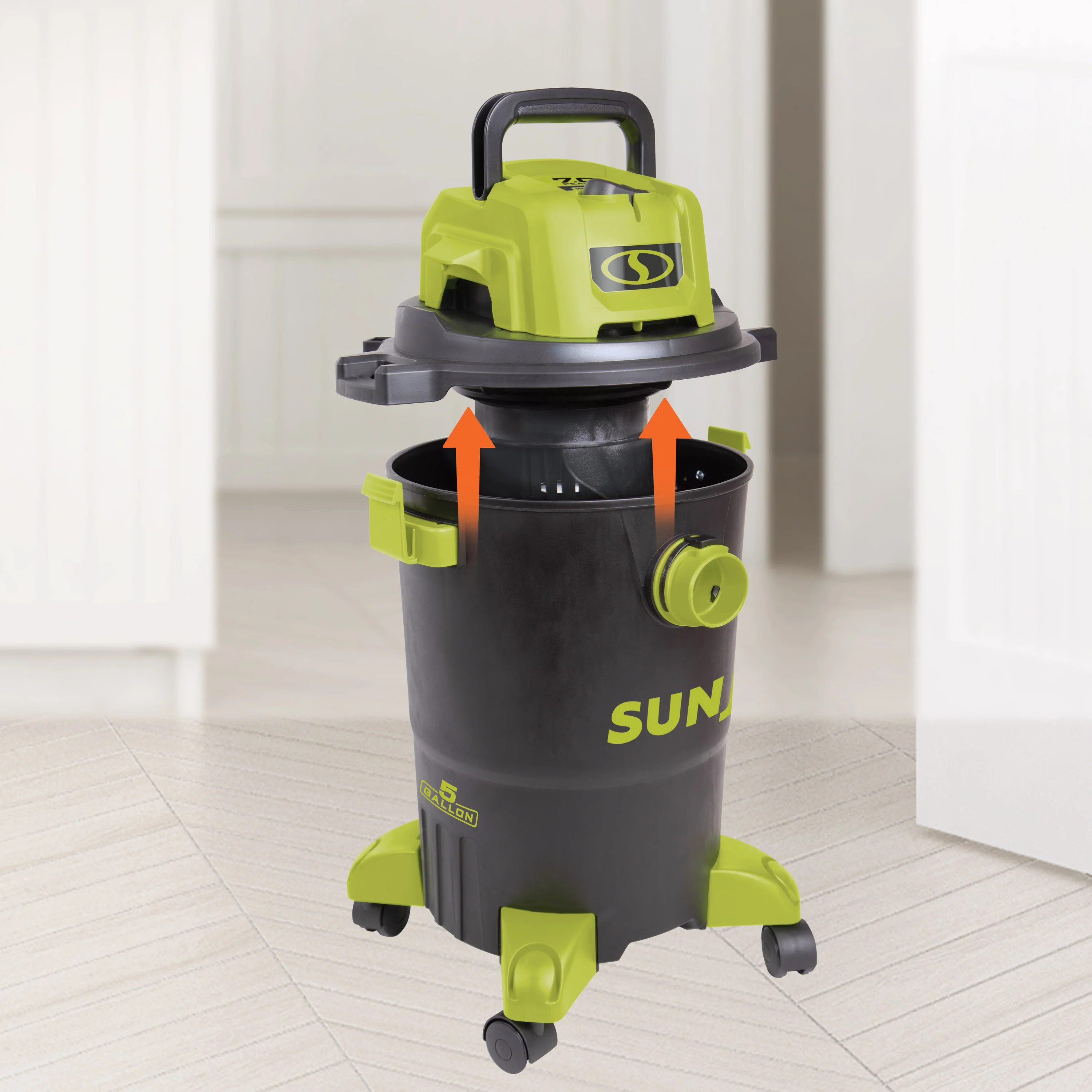 Sun Joe SWD5000 HEPA Filtration Wet/Dry Shop Vacuum w/ Cleaning Attachments | 5-Gal | 1200-Watt | 7.0 Peak HP | For Home, Workshops, Pet hair & Auto Use - Image 3