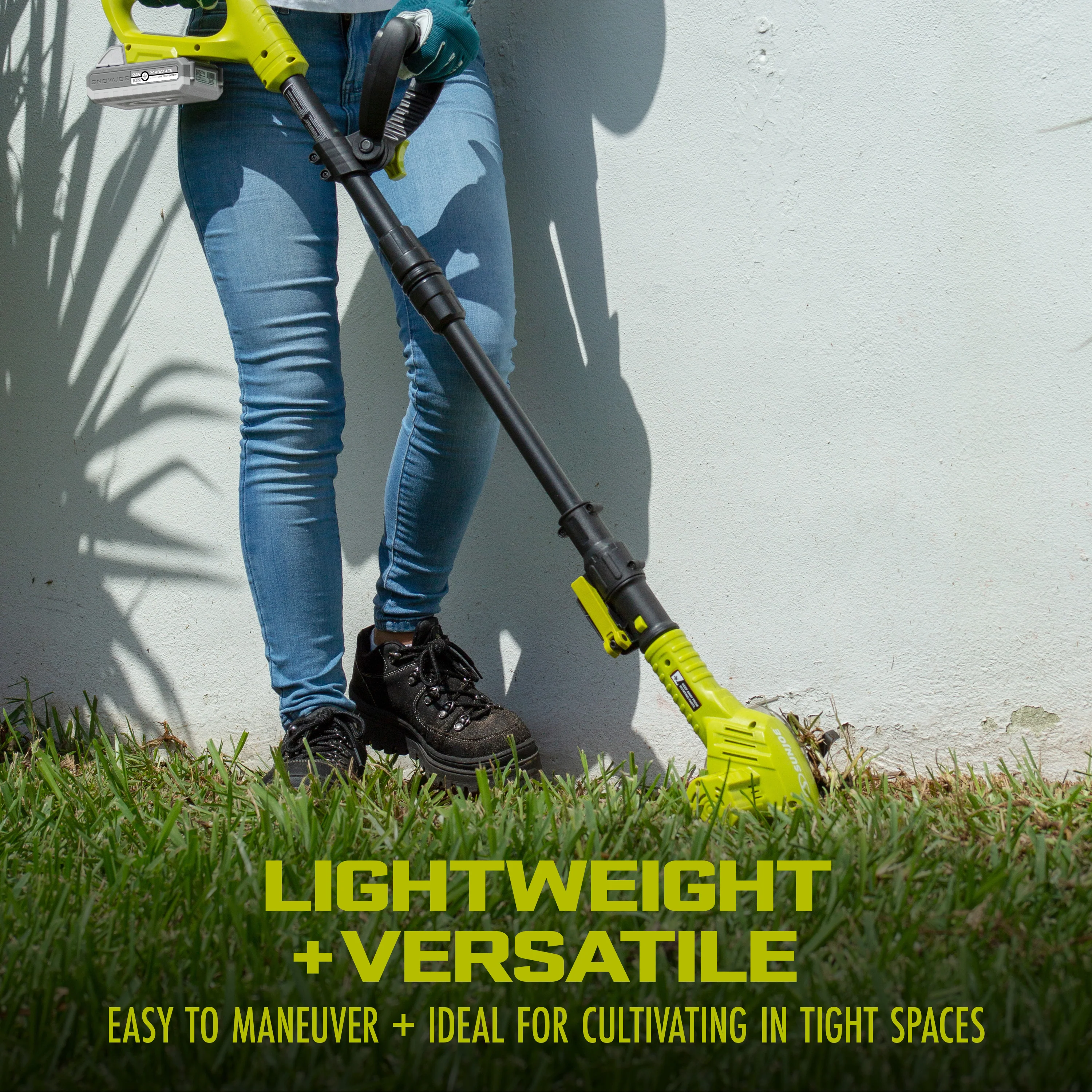 Sun Joe 24-Volt* Cordless Telescoping Weeder + Cultivator Kit | 6-Inch Blade | W/ 2.0-Ah Battery + Charger - Image 6